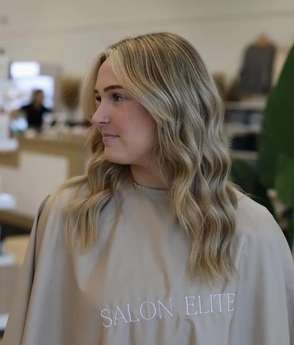 Lived-in blonde with soft waves